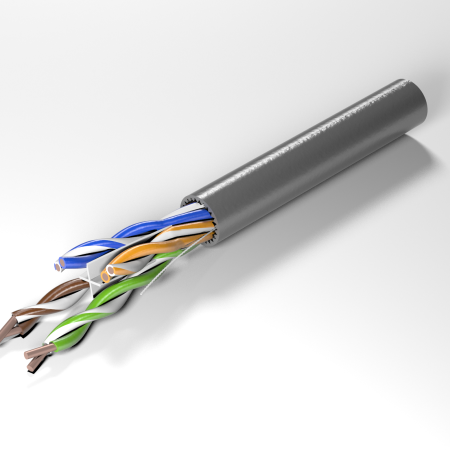 Cat5E 350MHz UTP Lan Cable 24AWG Stranded 7/0.195mm Bare Copper CM